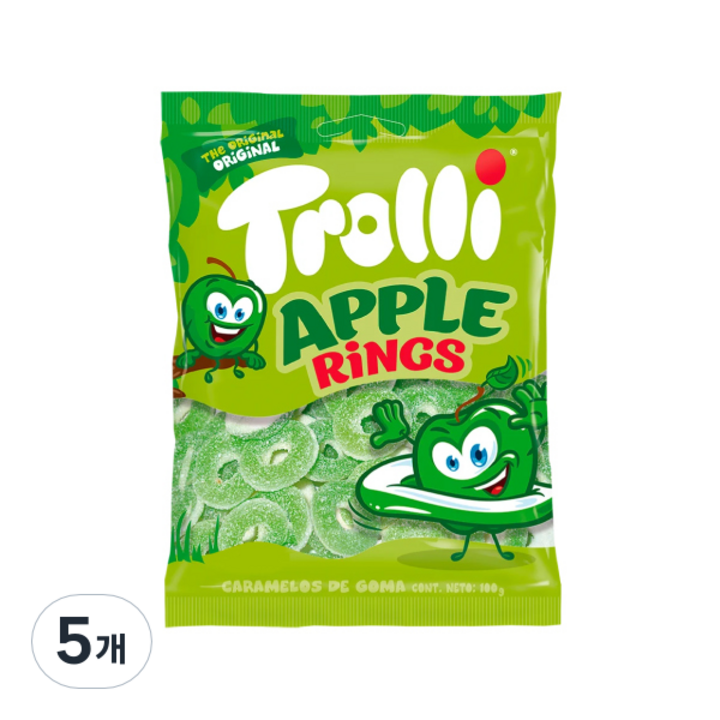 트롤리 애플향 링스, 100g, 5개