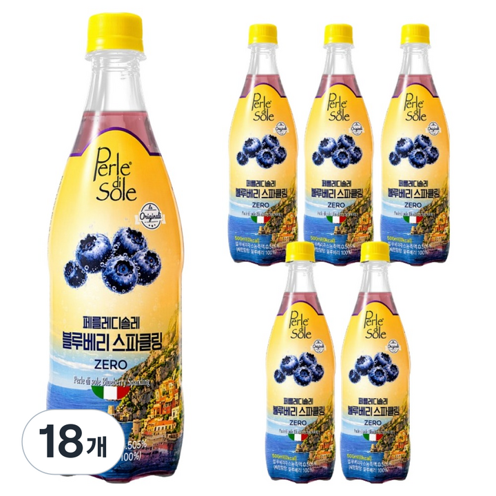 페를레디솔레 블루베리 스파클링, 18개, 500ml