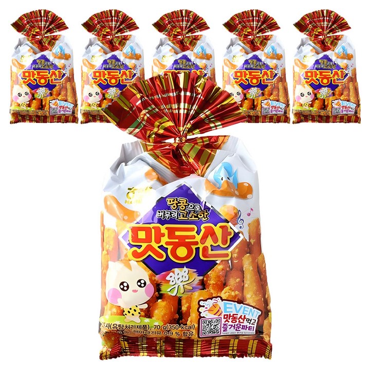해태제과 맛동산, 70g, 6개