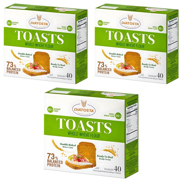 디아토스타 통밀토스트 비스킷, 300g, 3개