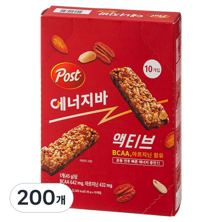포스트 에너지바 액티브, 45g, 200개