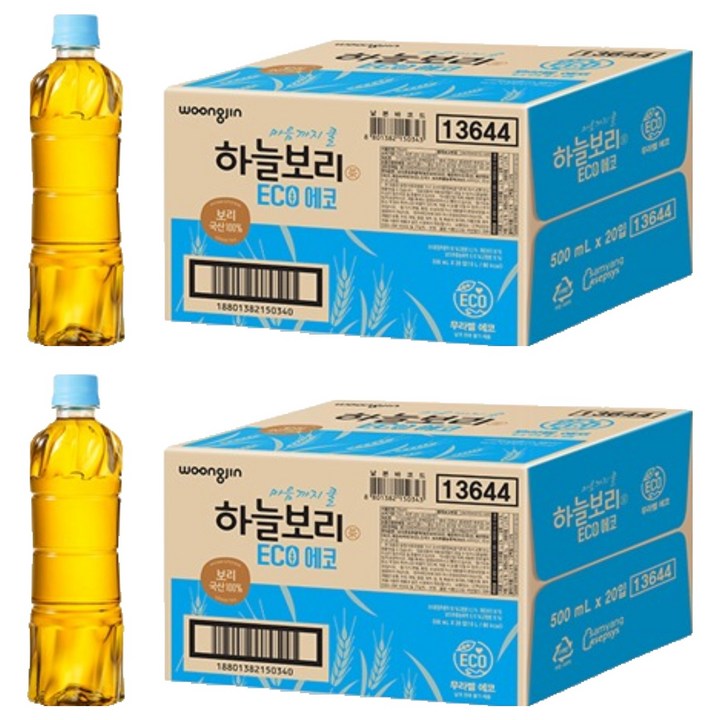 하늘보리 에코 무라벨, 500ml, 40개