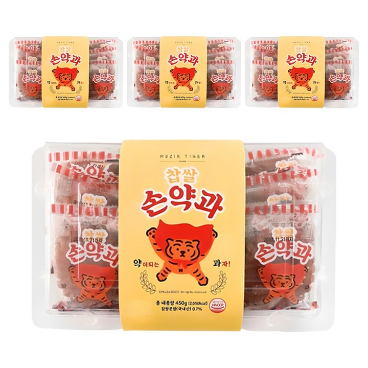 무직타이거 찹쌀 손약과 9p, 450g, 4개