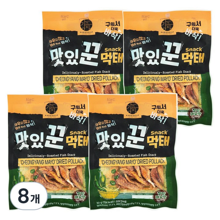 강고집 맛있꾼 먹태 청양마요맛, 30g, 8개