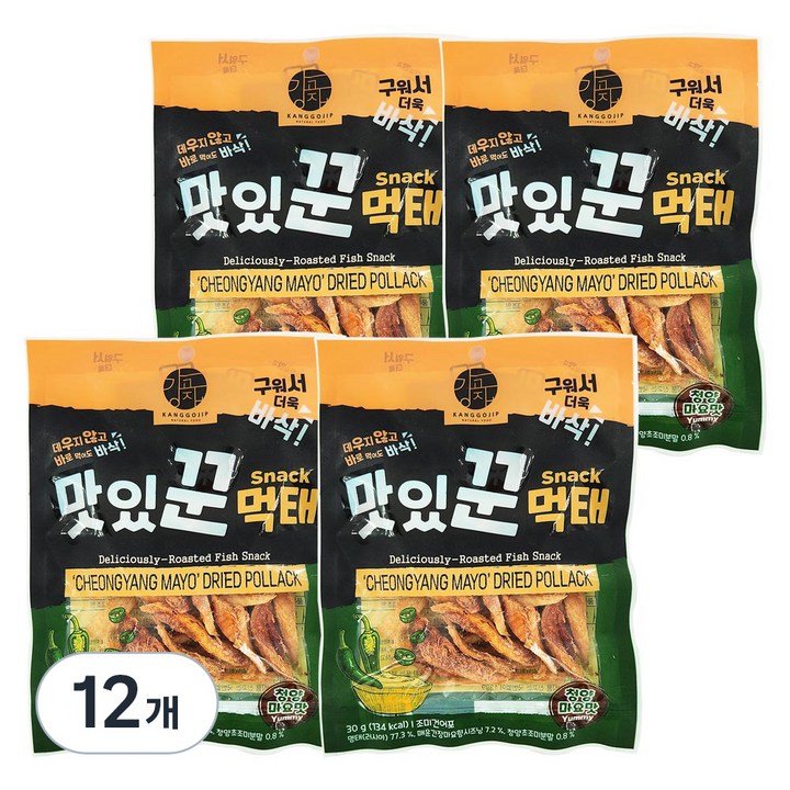강고집 맛있꾼 먹태 청양마요맛, 30g, 12개