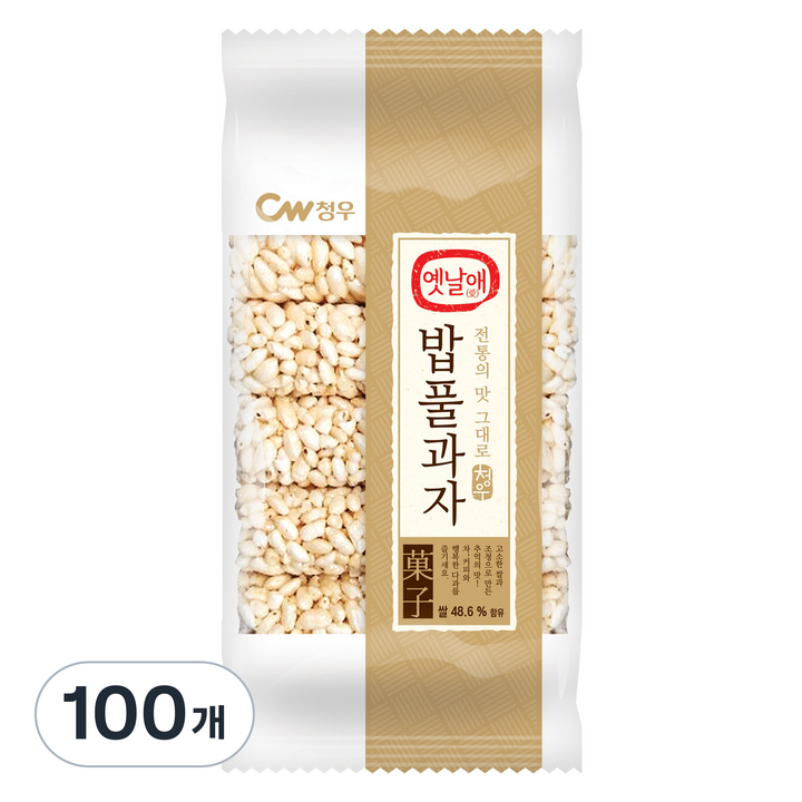 청우식품 밥풀과자, 130g, 100개