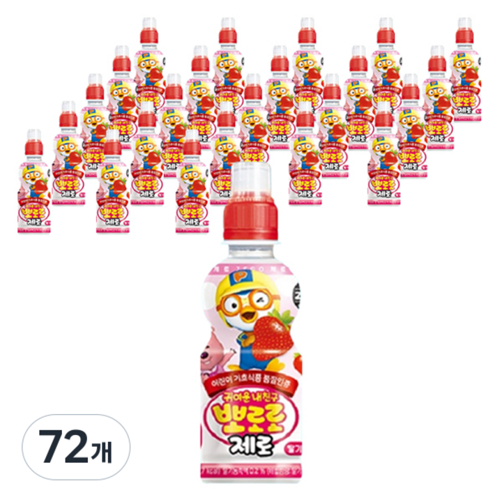 팔도 뽀로로 제로 딸기맛, 235ml, 72개