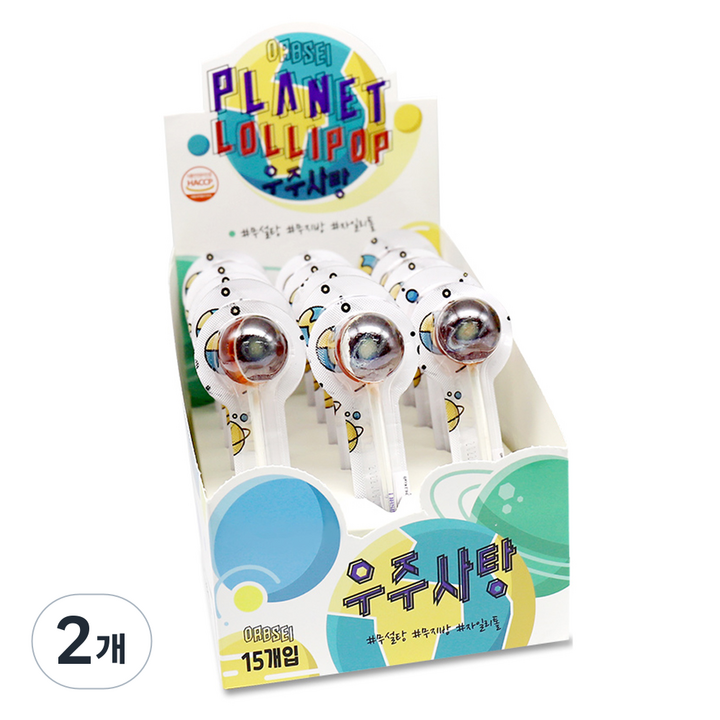 오브세이 우주사탕 토성 마쉬멜로우맛 15p, 285g, 2개