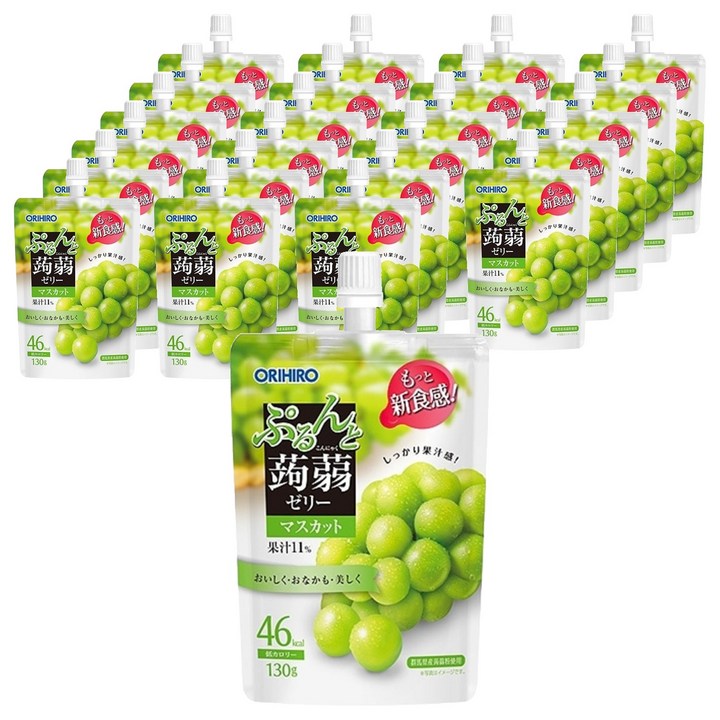 오리히로 푸룬또 곤약젤리 머스캣맛, 24개, 130g