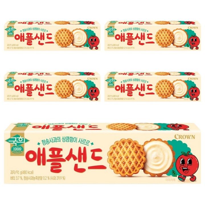 크라운 애플샌드, 91g, 5개