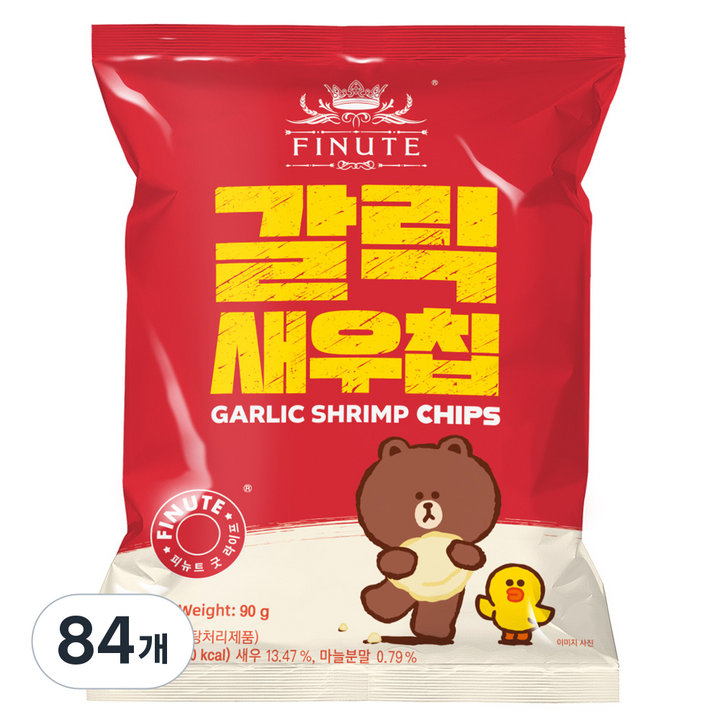 피뉴트 갈릭새우칩, 90g, 84개