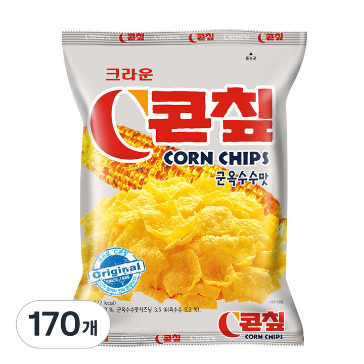 콘칲 크라운 C콘칲 군옥수수맛, 70g, 170개