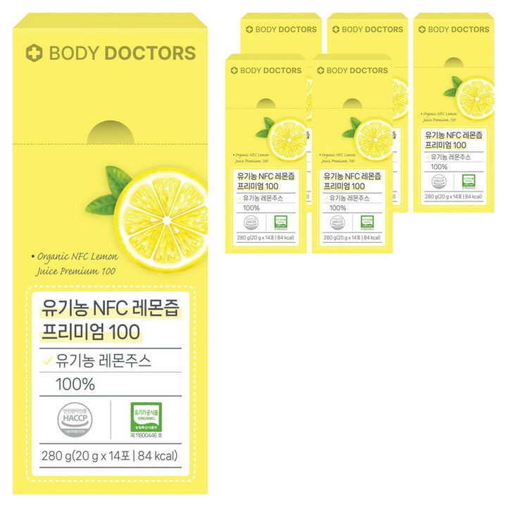 바디닥터스 유기농 NFC 레몬즙 프리미엄 100, 20g, 84개