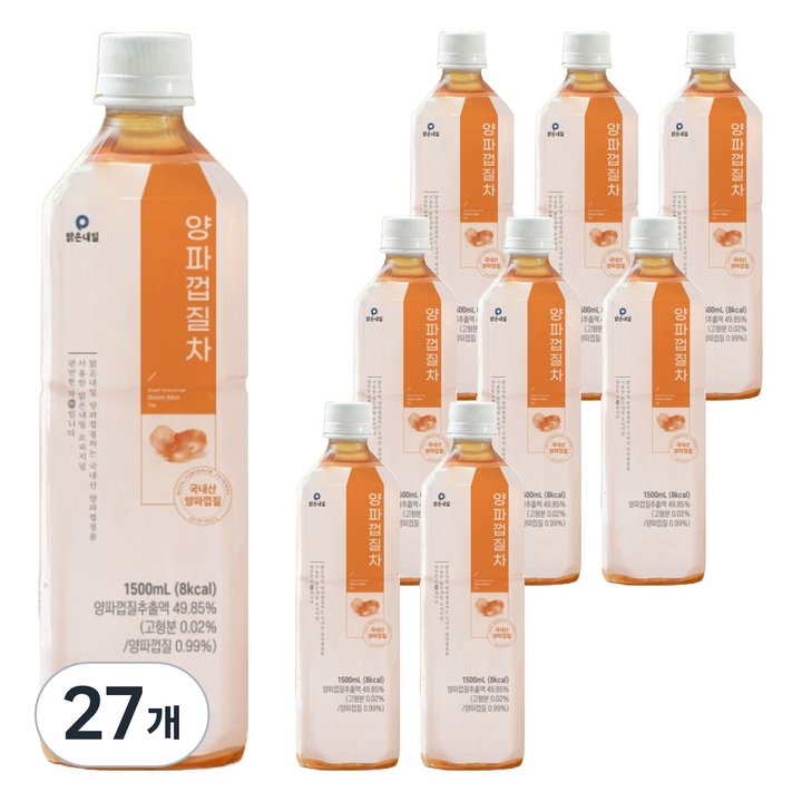 맑은내일 양파껍질차, 1.5L, 27개