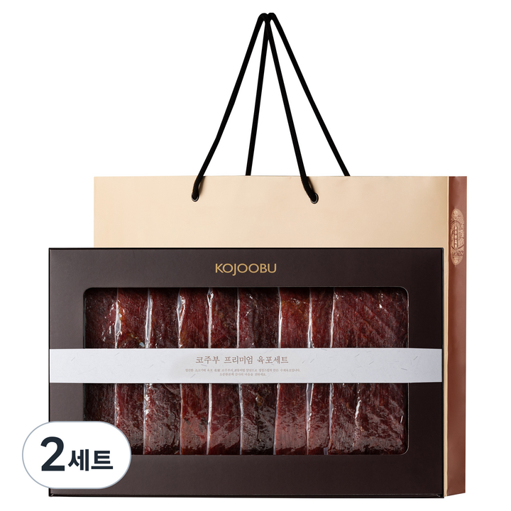코주부 프리미엄 육포 선물세트 540g + 쇼핑백, 2세트
