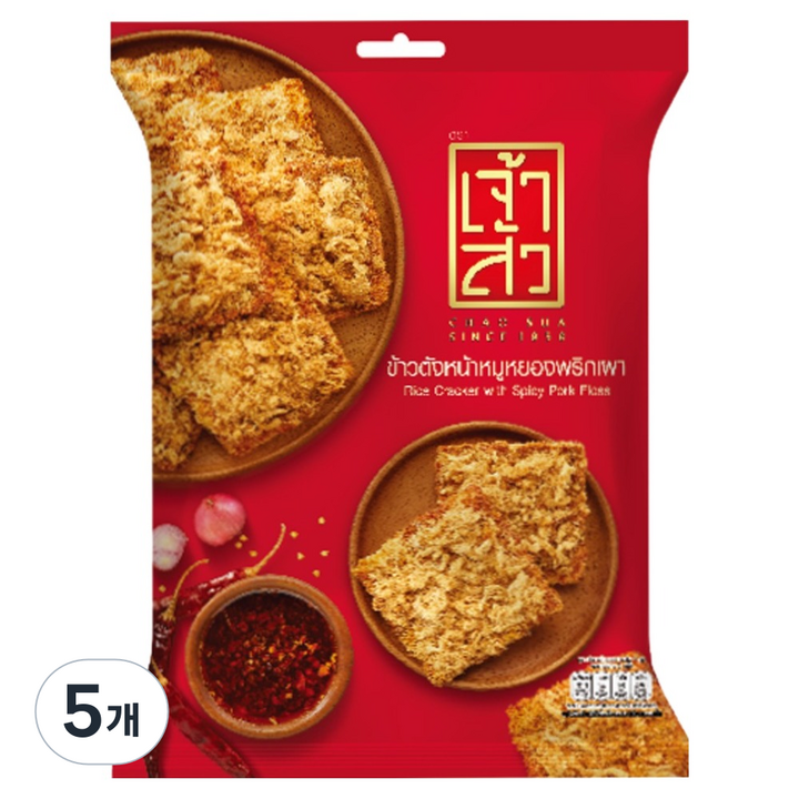 차오수아 라이스크래커 포크플로스 스파이시 매운맛, 5개, 30g