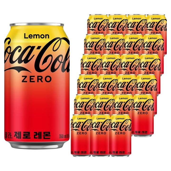 코카콜라 제로 레몬, 350ml, 24개
