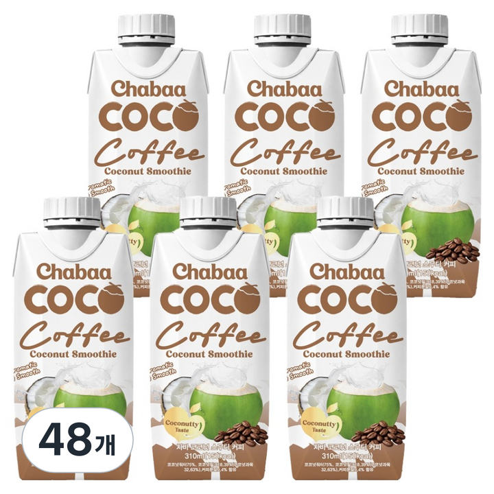 차바 코코넛 스무디 커피맛, 48개, 310ml