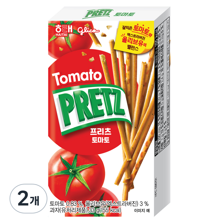 프리츠 토마토 막대과자, 33g, 2개