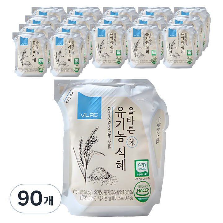 비락 올바른 유기농 식혜, 110ml, 90개
