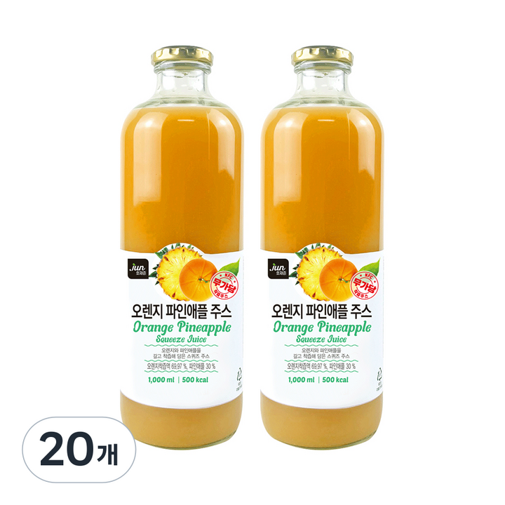 호재준 오렌지파인애플주스, 1L, 20개