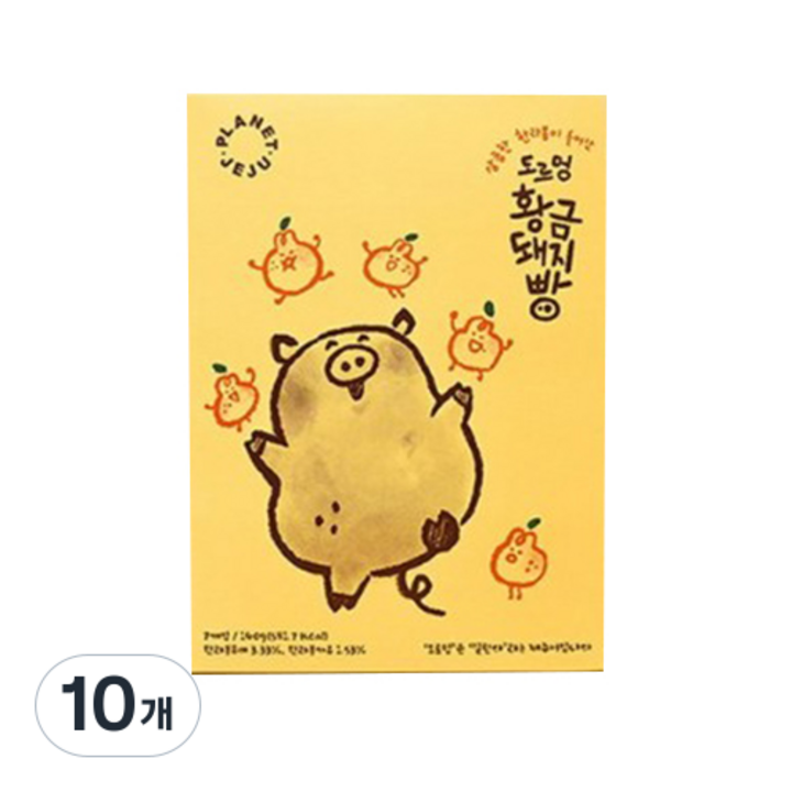 에코제이푸드 제주 도르멍 황금돼지빵 7p, 10개, 140g