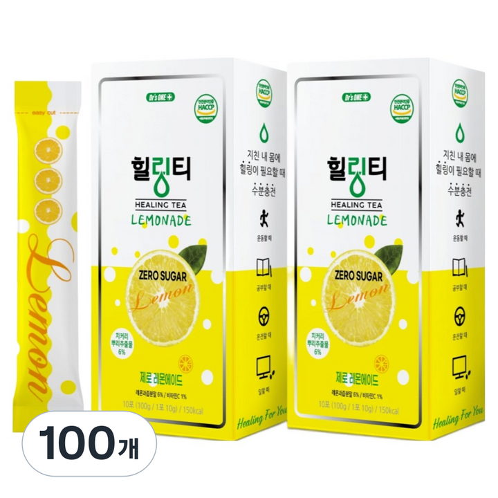 닥터스원 힐링티 제로슈가 레몬에이드, 200g, 100개