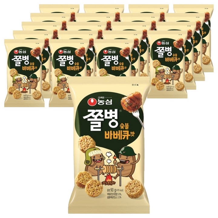 쫄병스낵 바베큐맛, 90g, 20개