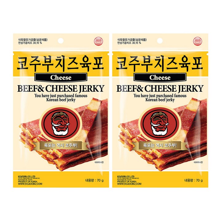 코주부 치즈육포, 70g, 2개