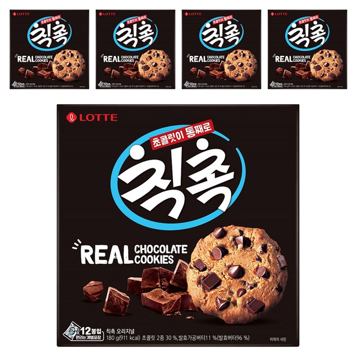롯데웰푸드 칙촉 오리지널, 180g, 5개