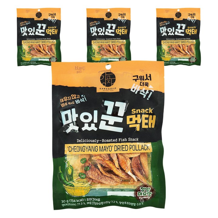 강고집 맛있꾼 먹태 청양마요맛, 30g, 4개