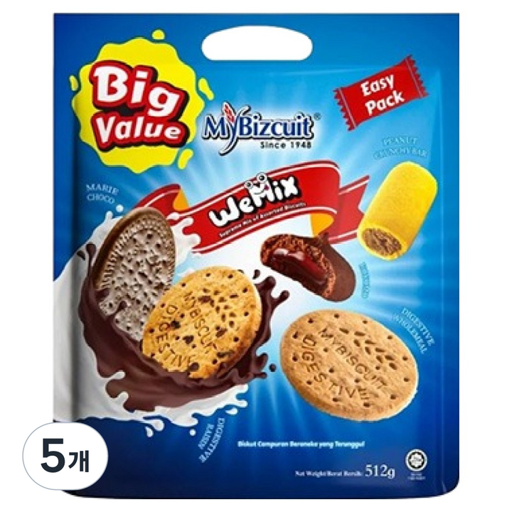 마이비스킷 위믹스 종합 비스킷, 512g, 5개
