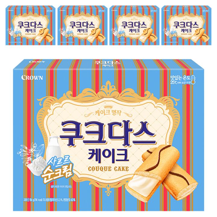 쿠크다스 케이크, 154g, 5개