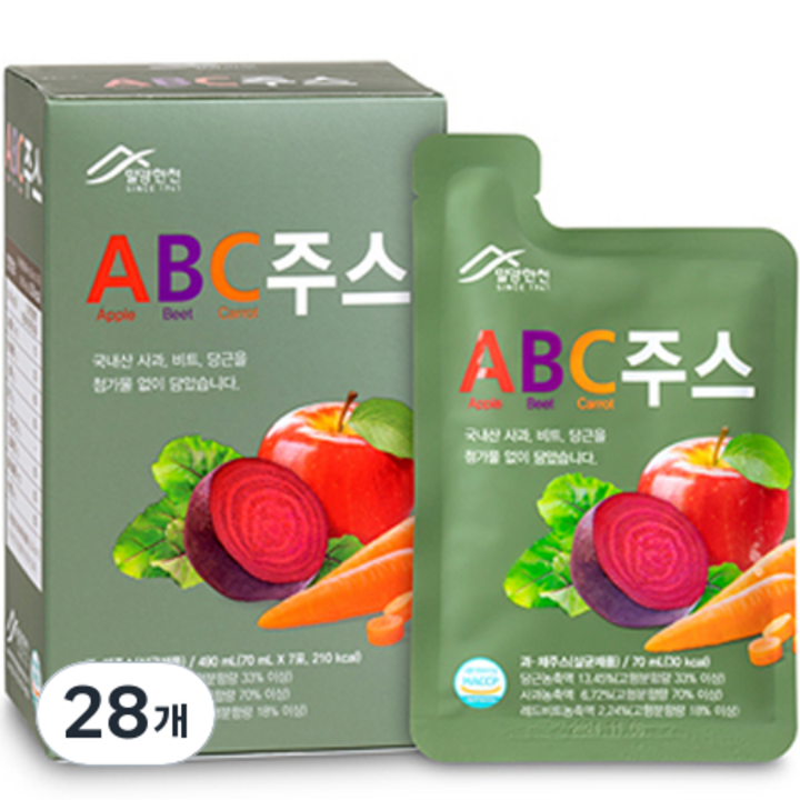 밀양한천 ABC 주스, 70ml, 28개