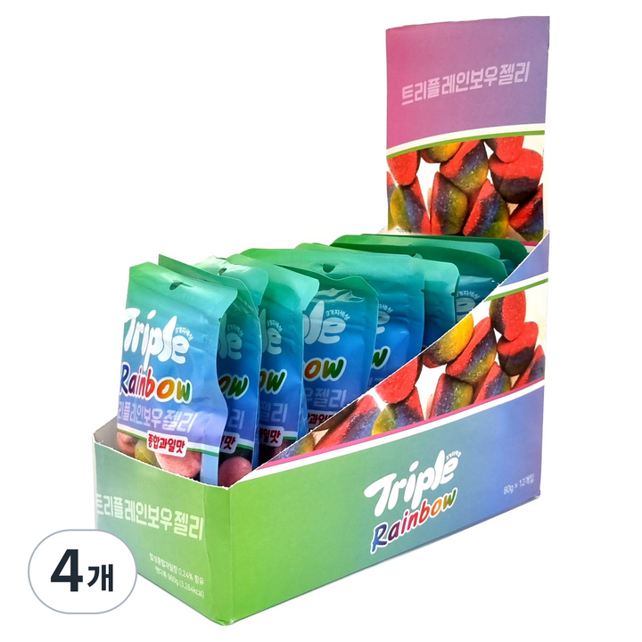 트리플 레인보우 젤리 12개입, 960g, 4개
