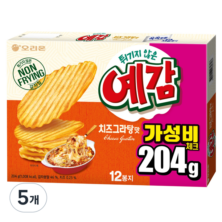 오리온 예감 치즈그라탕 12p, 204g, 5개