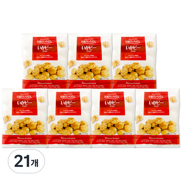 후지야혼텐 이키피 오징어 스낵, 39g, 21개