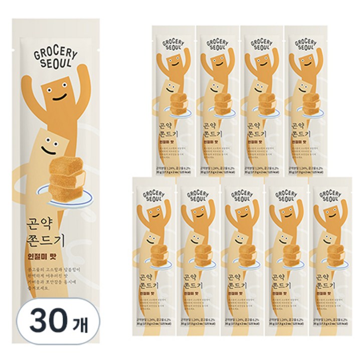 그로서리서울 곤약쫀드기 인절미맛, 35g, 30개