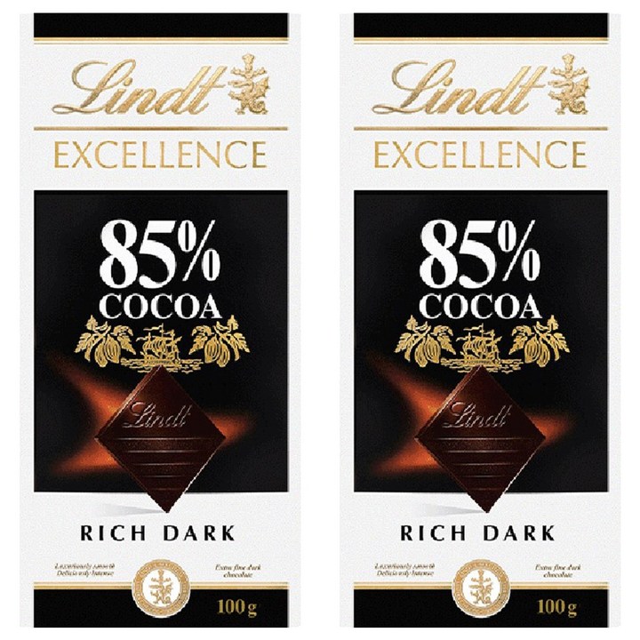 린트 엑설런스 85% 코코아 다크 초콜릿, 100g, 2개
