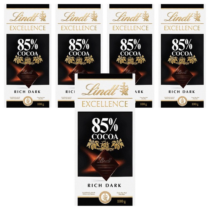 린트 엑설런스 85% 코코아 다크 초콜릿, 100g, 5개