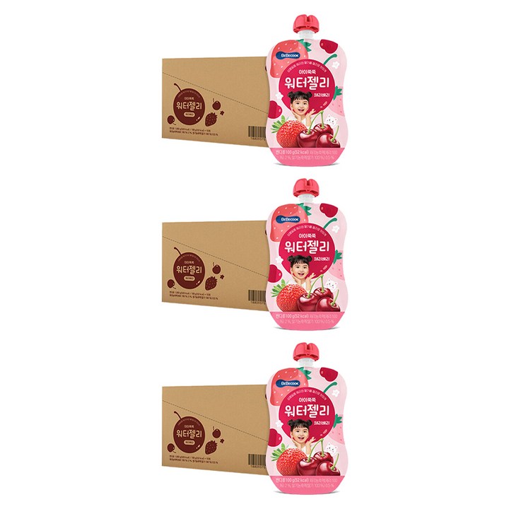 베베쿡 아이쭉쭉 워터젤리 체리베리, 100g, 30개