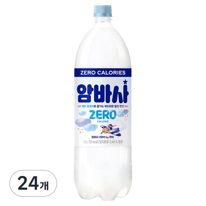 암바사 제로 by 환타 탄산음료, 1.5L, 24개