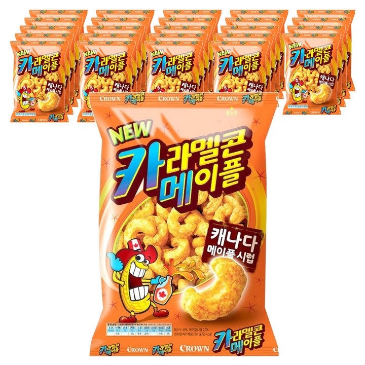 크라운 카라멜콘 메이플, 154g, 25개