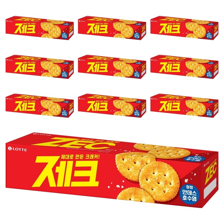 롯데제과 제크 오리지널 크래커, 100g, 10개