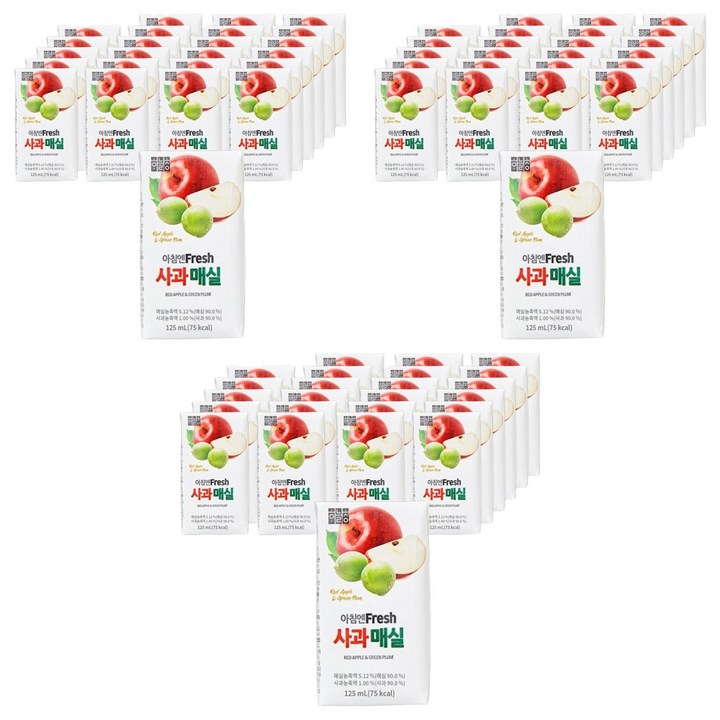 하늘청 사과매실, 72개, 125ml