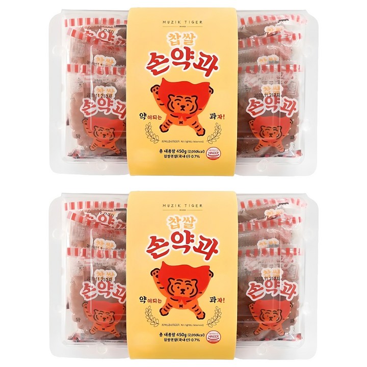 무직타이거 찹쌀 손약과 9p, 450g, 2개