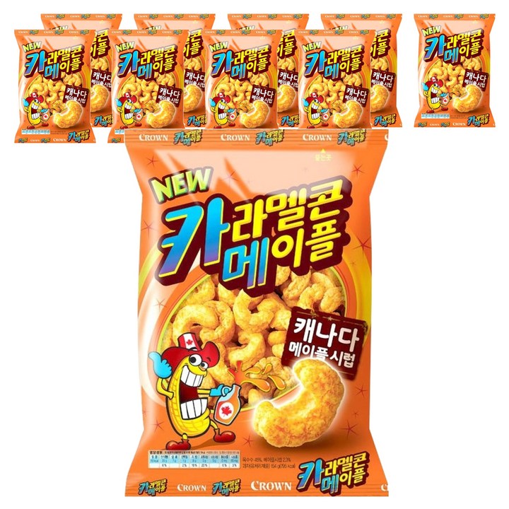 크라운 카라멜콘 메이플, 154g, 10개