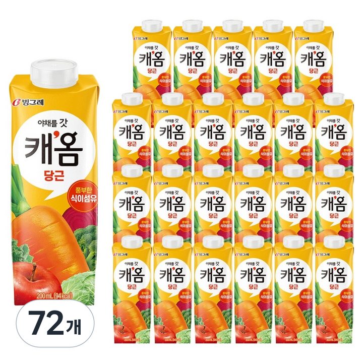 캐옴 당근, 72개, 200ml