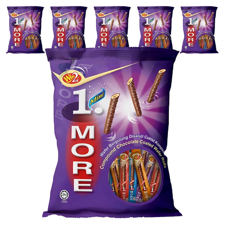 윈윈푸드 원모어 초코 웨이퍼롤, 300g, 6개