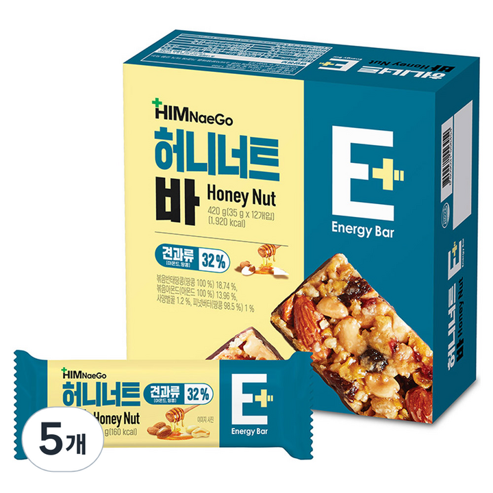힘내고 허니너트바 12p, 420g, 5개